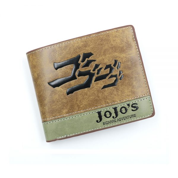 Anime JoJo Bizarre Adventure Wallet Khaki PU Leather Coin Purse - Jojo's Bizarre Adventure Merch