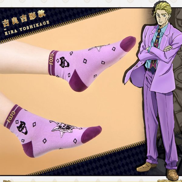 Anime Jojo Bizarre Adventure Sock Cosplay Prop Accessories Printed Cartoon Ankle Socks 3 - Jojo's Bizarre Adventure Merch
