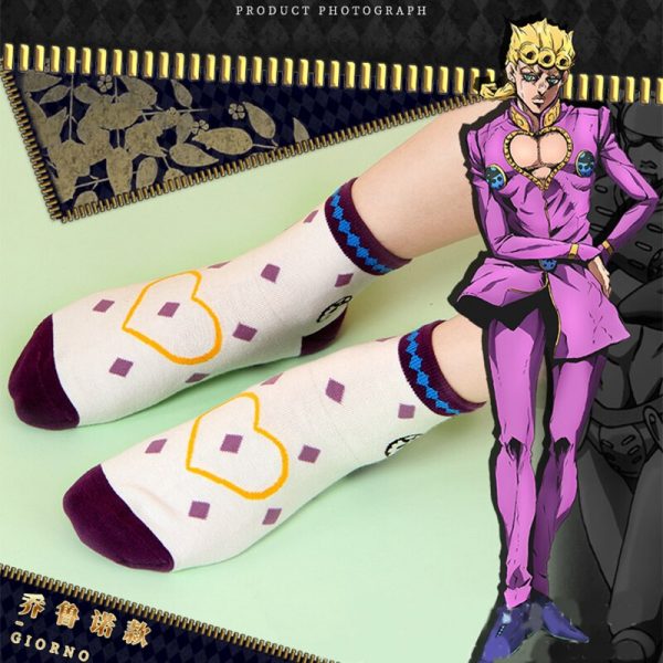 Anime Jojo Bizarre Adventure Sock Cosplay Prop Accessories Printed Cartoon Ankle Socks 4 - Jojo's Bizarre Adventure Merch