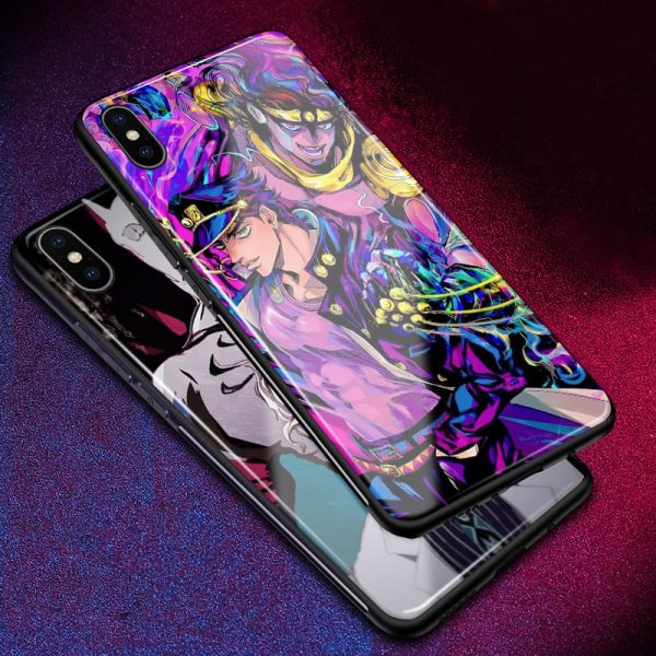 JoJo s Bizarre Adventure JoJo Anime tempered Glass Phone Case Shell cover For iPhone SE 6 4 ✅ JJBA Shop