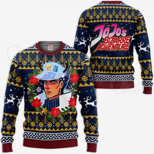 1104 AOP Jojo Characters Ugly Xmas VA Jotaro Kujo 3 MK sweatshirt F 2BB ✅ JJBA Shop