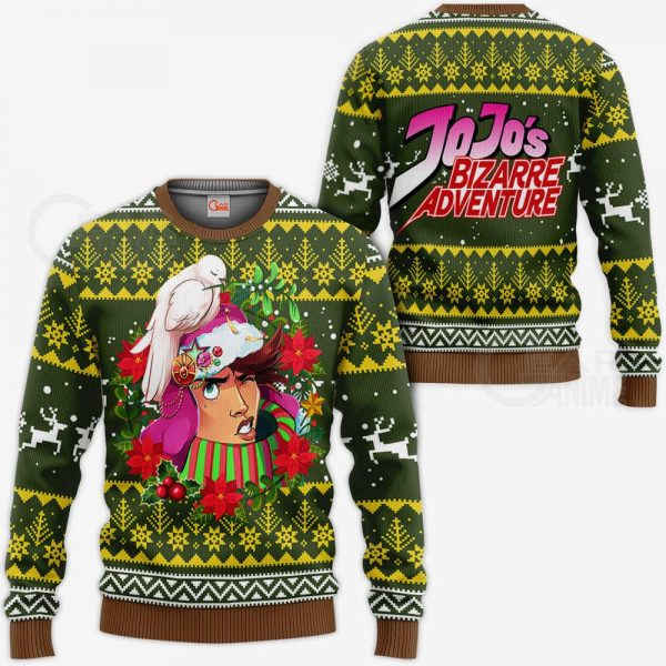 1104 AOP Jojo Characters Ugly Xmas VA Joseph Joestar 3 MK sweatshirt F 2BB ✅ JJBA Shop
