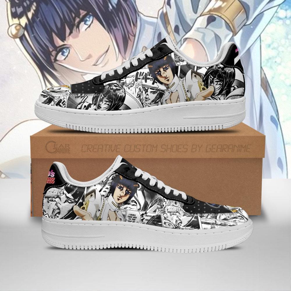 bruno bucciarati air force sneakers manga style jojos anime shoes fan gift pt06 gearanime ✅ JJBA Shop