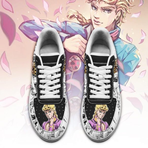 giorno giovanna air force sneakers manga style jojos anime shoes fan gift pt06 gearanime 2 ✅ JJBA Shop