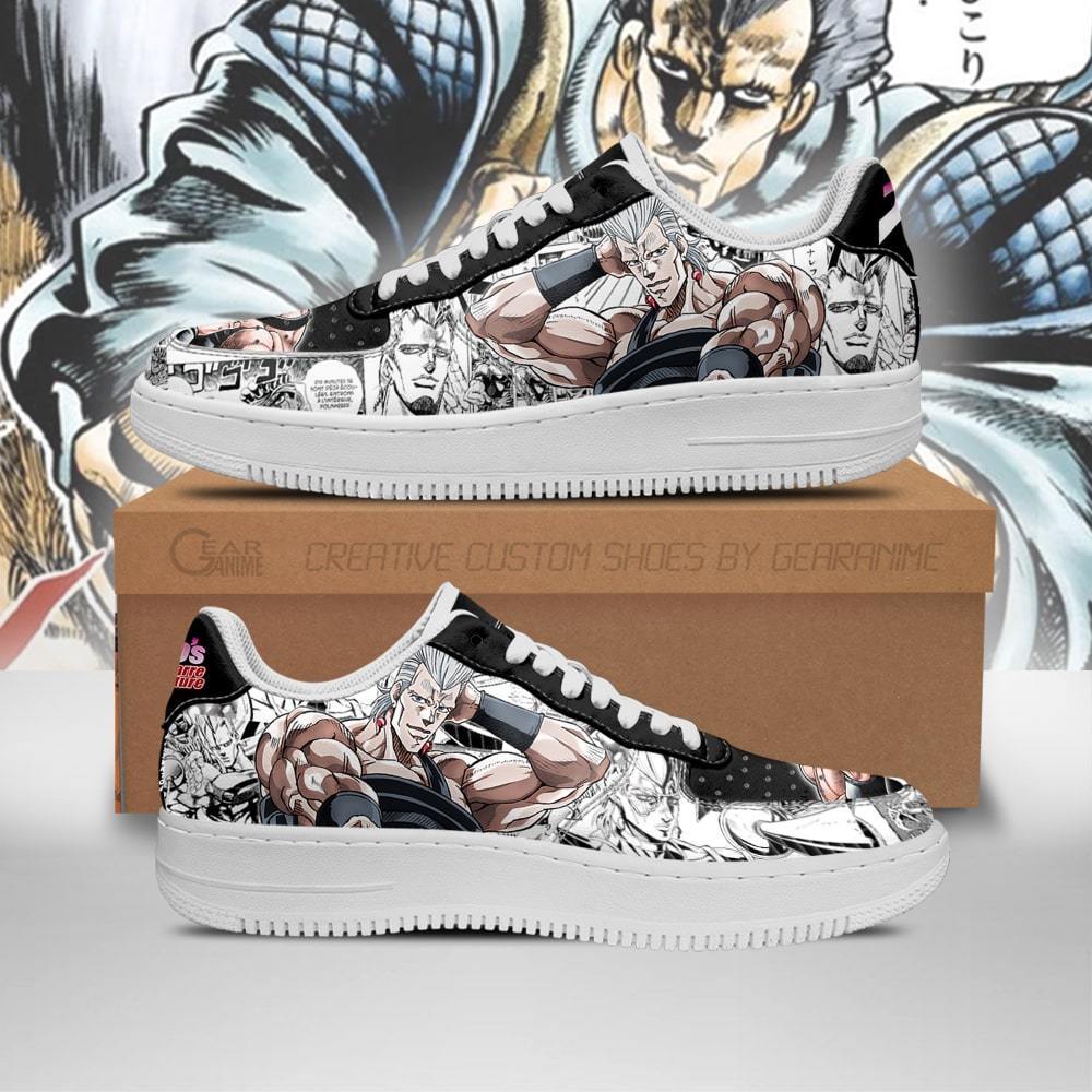 jean pierre polnareff air force sneakers manga style jojos anime shoes fan gift pt06 gearanime ✅ JJBA Shop