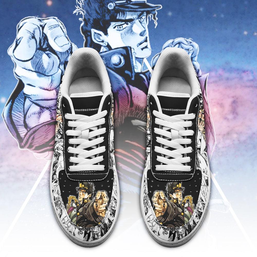 jotaro kujo air force sneakers manga style jojos anime shoes fan gift pt06 gearanime 2 ✅ JJBA Shop