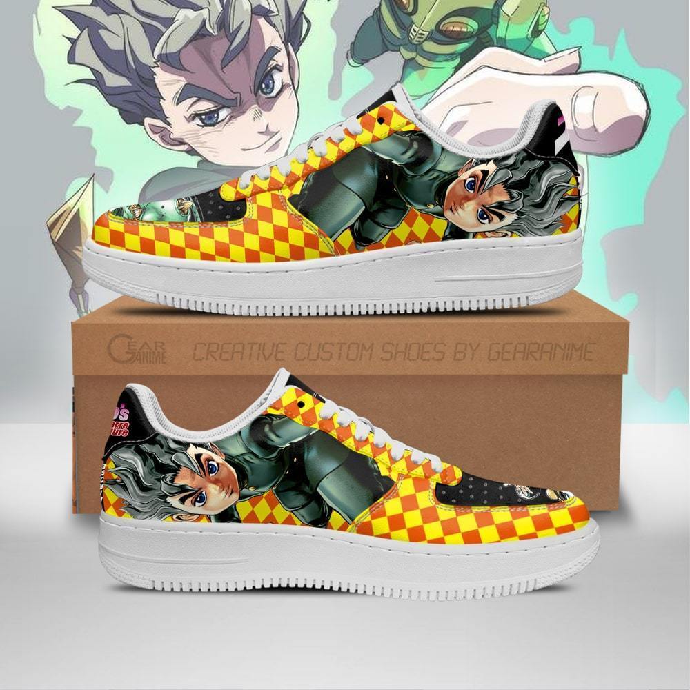 koichi hirose air force sneakers jojo anime shoes fan gift idea pt06 gearanime ✅ JJBA Shop