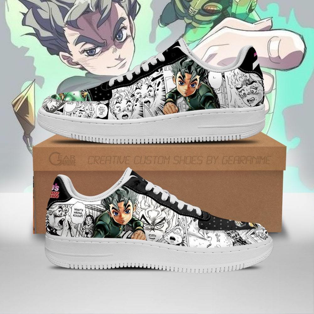 koichi hirose air force sneakers manga style jojos anime shoes fan gift idea pt06 gearanime ✅ JJBA Shop