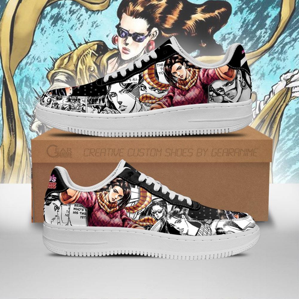 lisa lisa air force sneakers manga style jojos anime shoes fan gift pt06 gearanime ✅ JJBA Shop