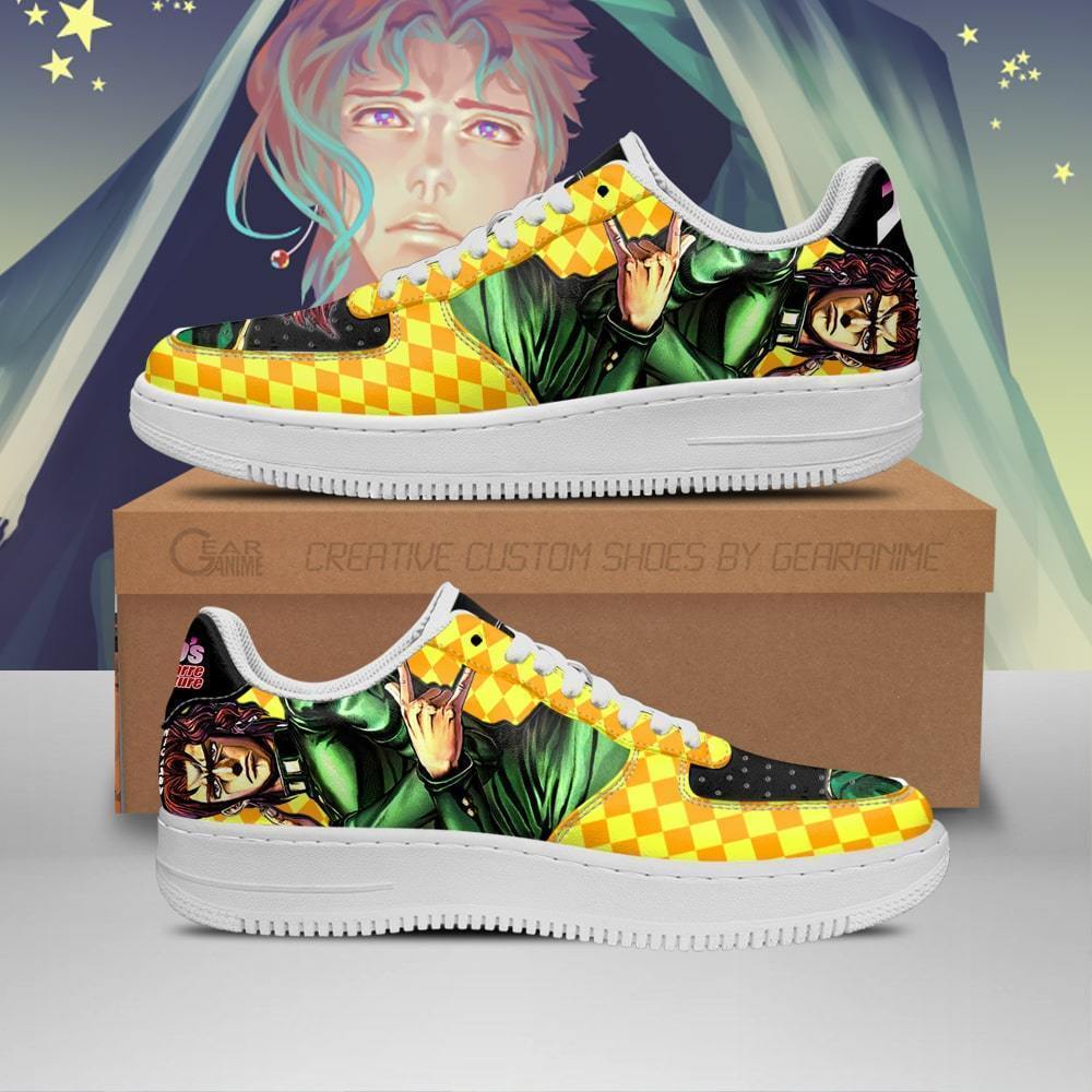 noriaki kakyoin air force sneakers jojo anime shoes fan gift idea pt06 gearanime ✅ JJBA Shop