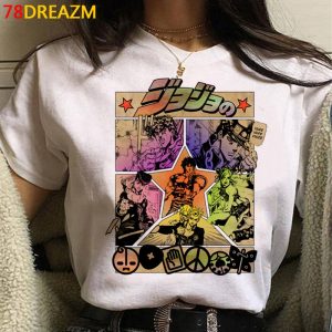 JJBA Iconography Button Up Shirt (White/Multi) — Cookiestraw